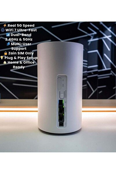 Zain 5G CPE Router with Wi-Fi 7 and Qualcomm Processor – supports SIM only,