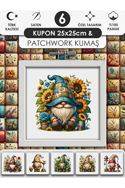 FabricMarket Patchwork Kumaş Seti – Dikiş ve Hobi İçin %100 Pamuk Desenli Kumaş Kuponları