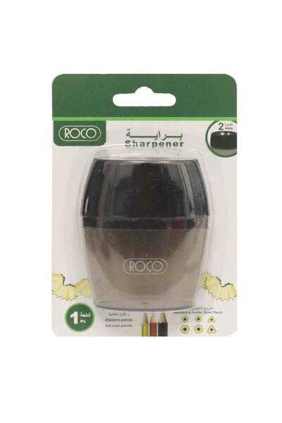 Roco Black/Brown Double Hole Sharpener