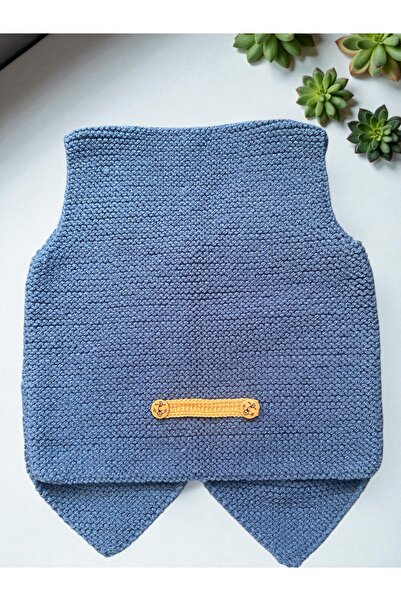 Miratasarımatölyesi el örgüsü erkek bebek yeleği 2-4 yaş için