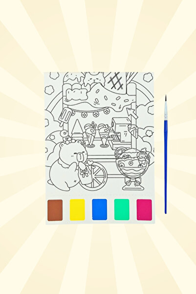 Bold Grup Capybara 8 Pages Watercolor Notebook 1 Pcs