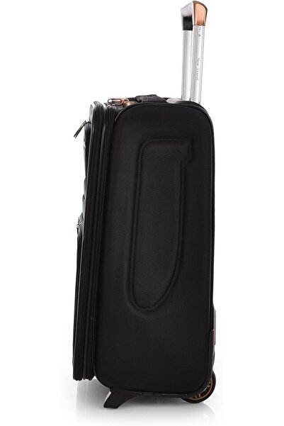 New Travel 20" Soft Fabric Carry-On Suitcase with 2 Wheels & Combination Lock - Model 9951-20 (Black