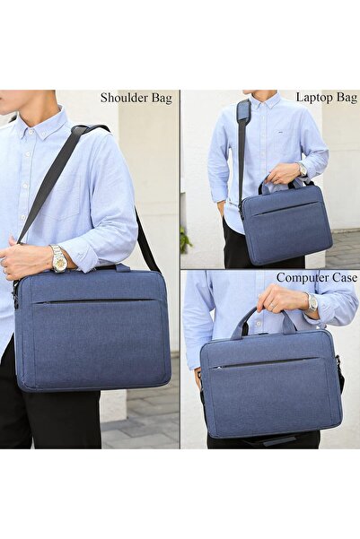 Qiccijoo 15.6-inch Laptop Shoulder Messenger Bag for Men & Women (Travel & Work)