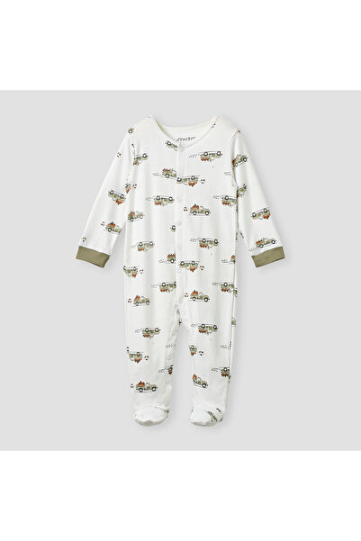 Juniors Printed Sleepsuits with Snap Button Closure - Set of 2