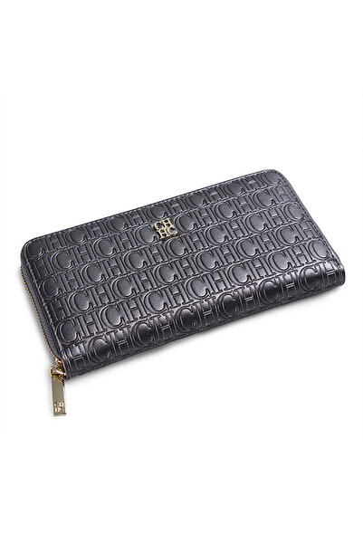 chch New Minimalist Design Letter Embossed Women's Coin Purse Luxurious Portable Leather Wallet