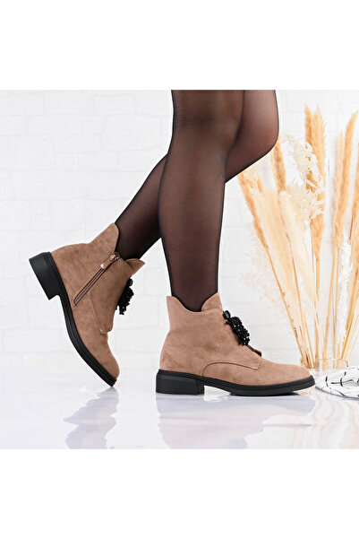 Tmall Women's boots, made of -leather with fur interior,TM1GD1071,Khaki