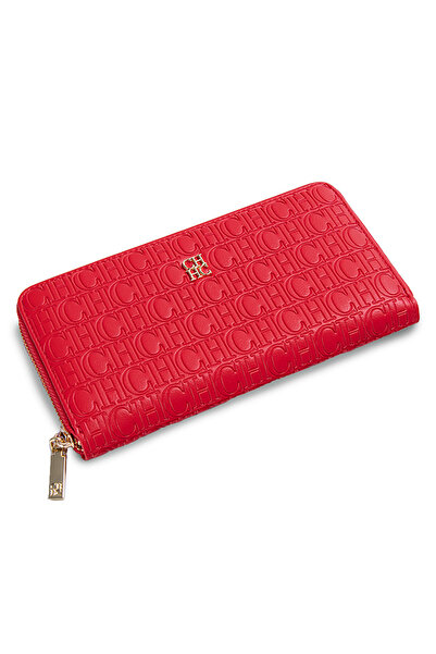 chch New Minimalist Design Letter Embossed Women's Coin Purse Luxurious Portable Leather Wallet