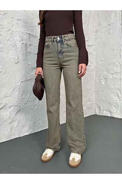 Elif Özbey Butik Vintage Washed Straight Original Jeans