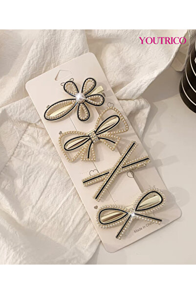 Youtrico مجموعة من 5 قطع من اللؤلؤ وأحجار الراين للنساء/الأطفال من أجل إطلالة...