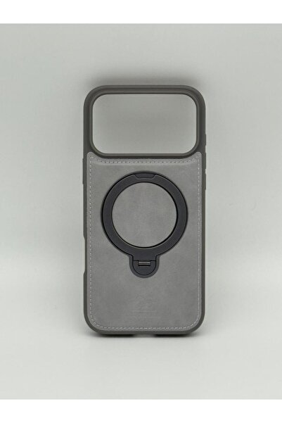 GENERAL Luxury Faux Leather MagSafe Phone Case with Magnetic Ring Stand - iPhone 17 Pro Max Cover