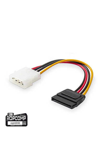 Ropcomp 4-Pin Molex Erkek - 15-Pin SATA Güç Dönüştürücü Kablo (20 cm)