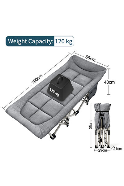 Sumkyle Folding Bed for adults, Foldable Single Bed for Sleeping, Portable Travel Camp Cots with Carry Bag