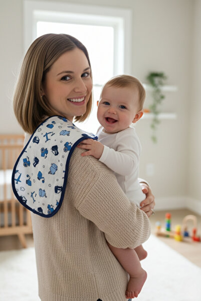 Salvia Dione غطاء كتف للأطفال الرضع مصنوع من قماش الموسلين القطني 100% مع جيب...