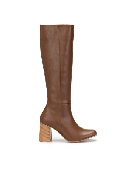 DARK SEER Γυναικείες μπότες με φερμουάρ DS Lisa Brown με τακούνι καθημερινά παπούτσια