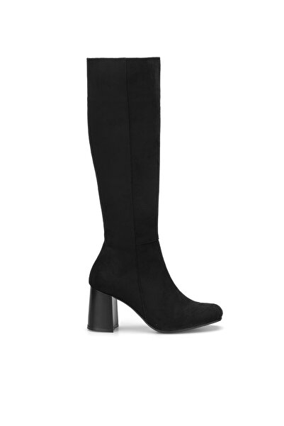 DARK SEER Ds Lisa Suede Black Women's Heeled Zippered Boots Casual Shoes