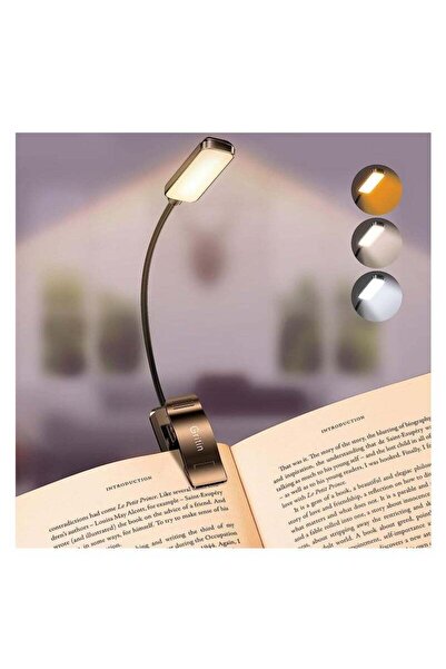 Saharaz مصباح كتاب LED محمول قابل لإعادة الشحن، مع 3 درجات حرارة لونية للعناية بالعين، وسطوع خافت بدون خطوات