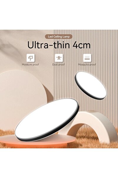 Alessandro DESIGN Plafoniera LED SOLIS 47cm 48W Lumina Rece Negru