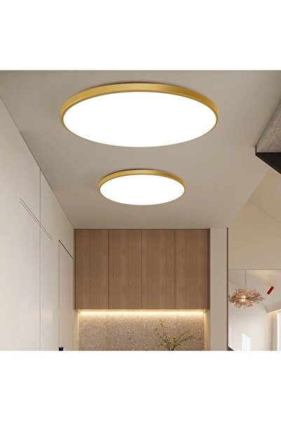 Alessandro DESIGN Plafoniera LED SOLIS 47cm 48W Lumina Rece Auriu