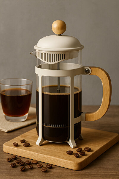 Kitchen Way Borosilicate French Press with Bamboo Handle 800ml Kw-1085