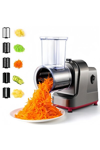 ET-LIFE مبشرة جبن كهربائية، صانعة سلطة بخمسة أشكال مختلفة من الشفرات، وقطاعة كهربائية بقوة 250 واط