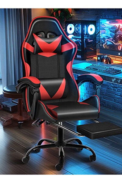 X SPRING Gaming Chair Office Chair with Headrest Lumbar Support Adjustable Office Chair, Red/Black