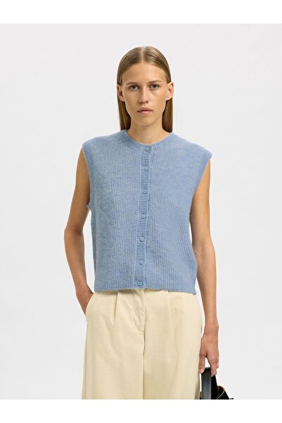 SELECTED Strickweste Wollgemisch