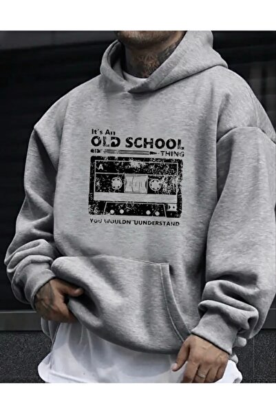 FUFLUNS ΤΥΠΩΜΕΝΟ OVERSIZE UNISEX ΓΥΝΑΙΚΕΙΟ/ΑΝΔΡΙΚΟ ΦΟΥΤΕΡ ΜΕ ΚΑΠΟΥΝΤΣΟ