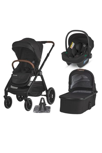 Coccolle Sistem modular 3in1 Aspen Jet Black cu Scoica auto iSize Knox Black