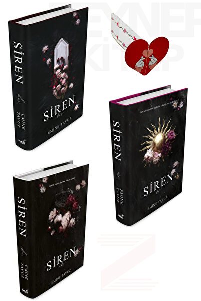 İndigo Kitap Siren 3 Kitap Set - Emine Tavuz (CİLTLİ) Özel Tasarım Kalp Ayraç...