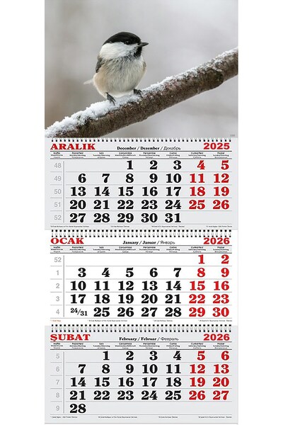 GENC DIJITAL BASKI 2026 Yılı Gemici Takvimi- Daldaki Kuş