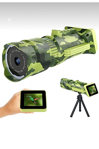 LİFİİ ÇOCUK TELESKOBU KAMUFLAJ DESENLİ EĞİTİCİ DİJİTAL FOTOĞRAF MAKİNESİ OYUNCAK