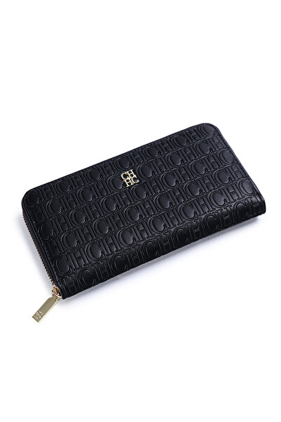 chch New Minimalist Design Letter Embossed Women's Coin Purse Luxurious Portable Leather Wallet
