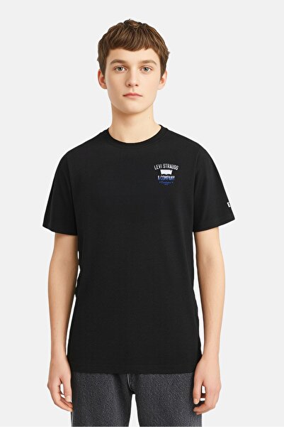 Levi's Kids Boy Brand Logo Short Sleeves T-Shirt, Black