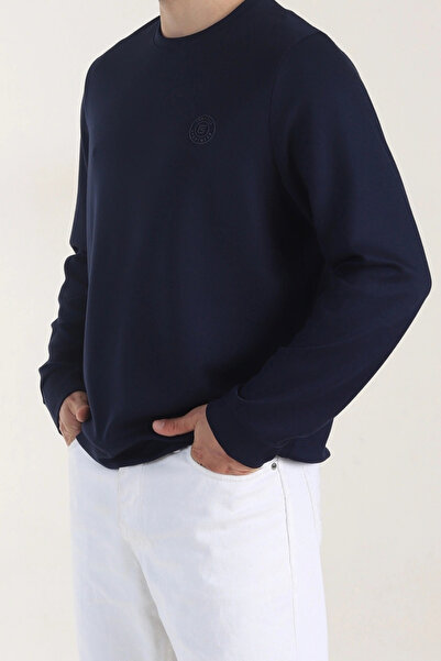 EXSPORT Transitional Soft Textured Stretchy Knit Sweater with Bike Collar