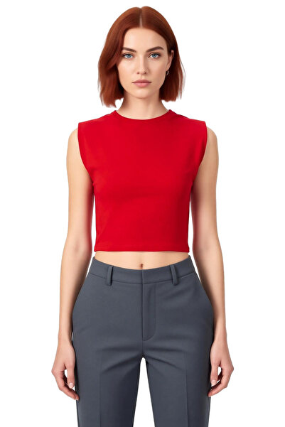 PayBuy Women's Crew Neck Crop Knitted Blouse Casual Summer Design Premium Quality Zarifane