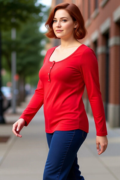 PayBuy Women's Bodycon Button Detail Long Sleeve Cotton Quality Stylish Comfortable Modern Elegant Casual