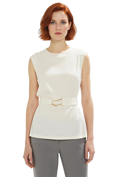 PayBuy Γυναικεία πλεκτή μπλούζα με λαιμόκοψη και ζώνη, καθημερινή κομψή σχεδίαση, για χρήση με εξαιρετικό υλικό