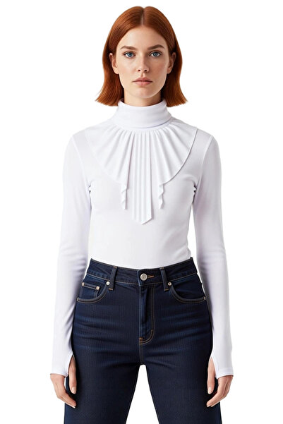 PayBuy Women's Fitted Turtleneck Long Sleeve Crop Knitted Blouse Cool & Comfort Persona Ideal for Winter Season