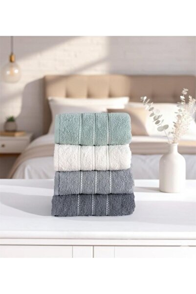 elvira concept Roma Pamuklu 4'lü El Ve Yüz Havlusu Seti Günlük Çeyizlik Havlu...