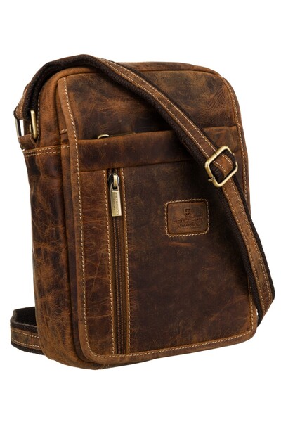 Other Geantă din piele PTN 502-TMH-6587 Maro deschis