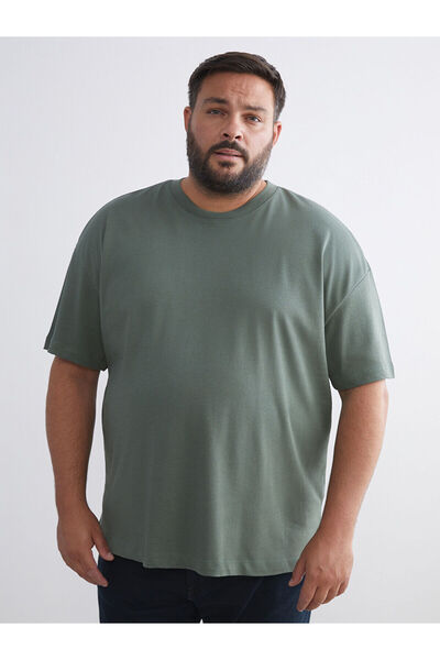 LC Waikiki Ανδρικό μπλουζάκι Basic Combed Cotton Plus Size