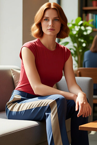 PayBuy Women's Viscose Rib Fitted Blouse Daily Summer Comfortable Cut Special Design Distinguished Material