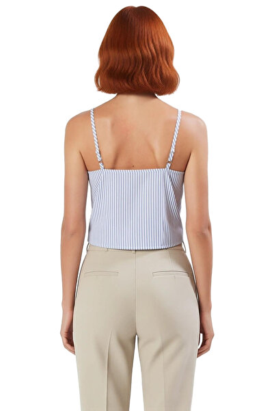 PayBuy Bluză elegantă cu dungi basic cu detaliu de fundătură de vară, design elegant, de lungă durată