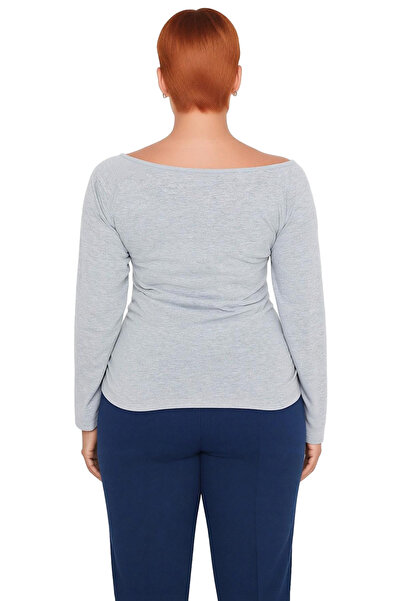 PayBuy Young Women's Boat Neck Cotton Single Jersey Blouse Plus Size Long Sleeve Crop Cut Quality Stylish Comfortable