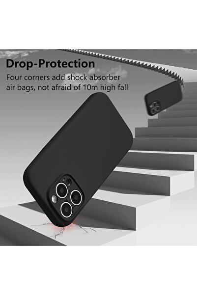 Flippy Προστατευτική θήκη για iPhone 16 Pro Max με υγρή σιλικόνη και μικροΐνες, ασύρματη φόρτιση, μαύρη