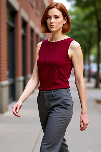 PayBuy Γυναικείο πλεκτό με λεπτομέρεια με λαιμόκοψη, που ταιριάζει στο σώμα, ...