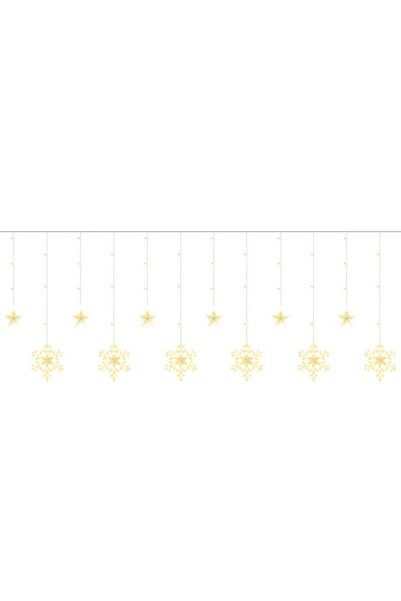 zola Christmas installation, curtain, moon and stars, 138 LEDs, waterproof IP44, length 570 cm, 230V