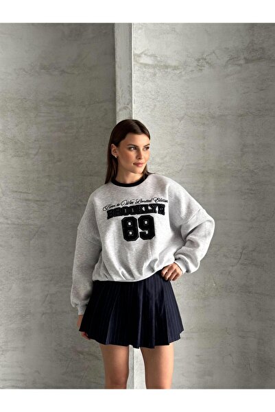 FERZOLAİO 89 Brooklyn Embroidered Melange Sweatshirt