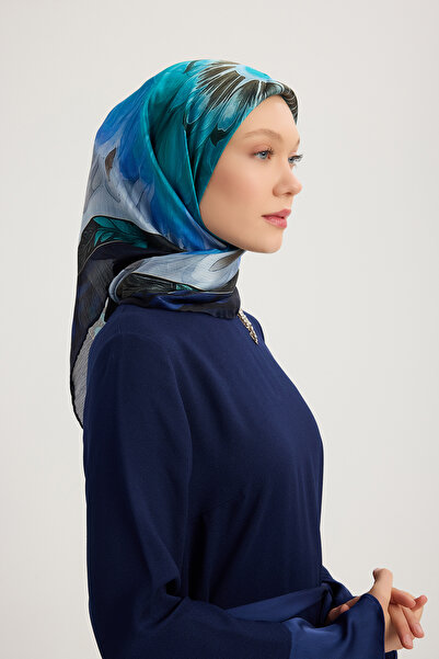 ipekistanbul Шал с мотив „Аврора“ - Слънчоглед - Син