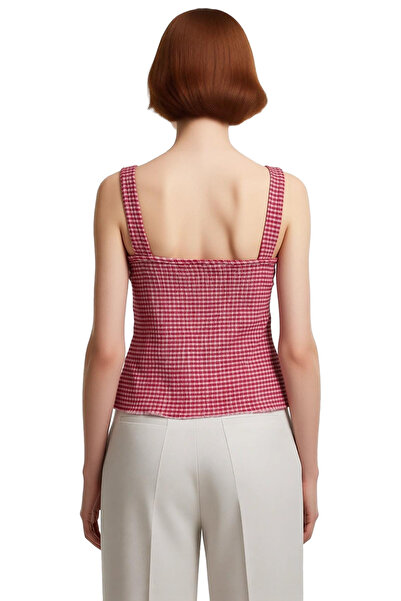 PayBuy Stylish Square Pattern Lace-Up Fitted Knitted Blouse Summer Casual Style Comfortable Cut Carefully Selected